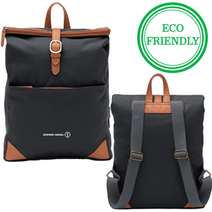 VINGA Sloane RCS RPET Backpack - Stylish rucksack made from 39% verified-recycled polyester.